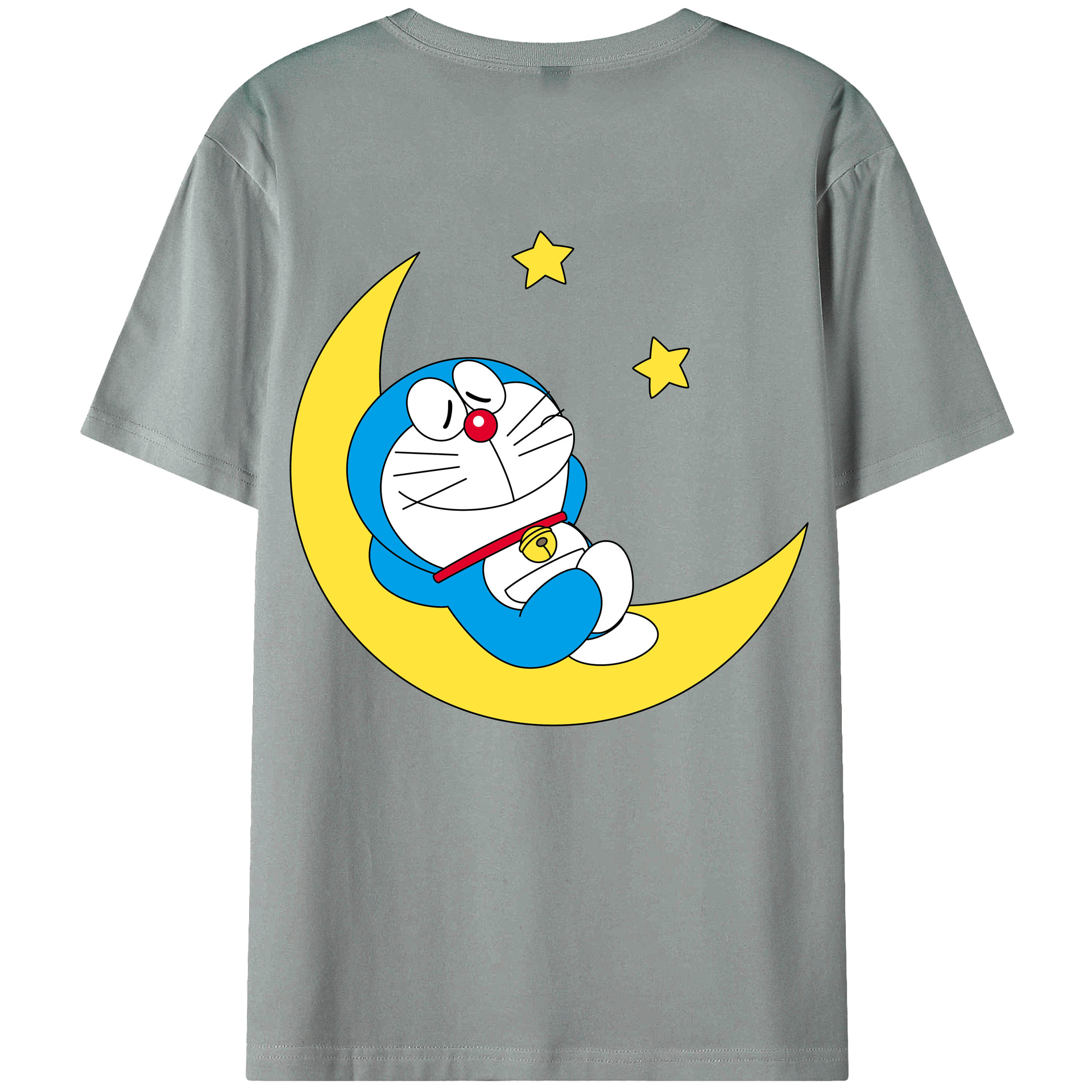 （画像用） ドラえもん Doraemon 綿100％ メンズ半袖Tシャツ（バックプリント） 通気性